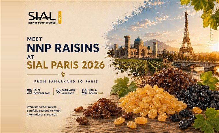 NNP Raisins at SIAL Paris 2026, 17 to 21 October, Paris Nord Villepinte, Hall 8, Booth B032.