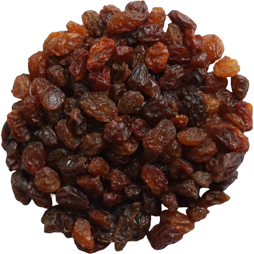 Sultana Sun-Dried raisins, Oftobiy variety, in a loose pile
